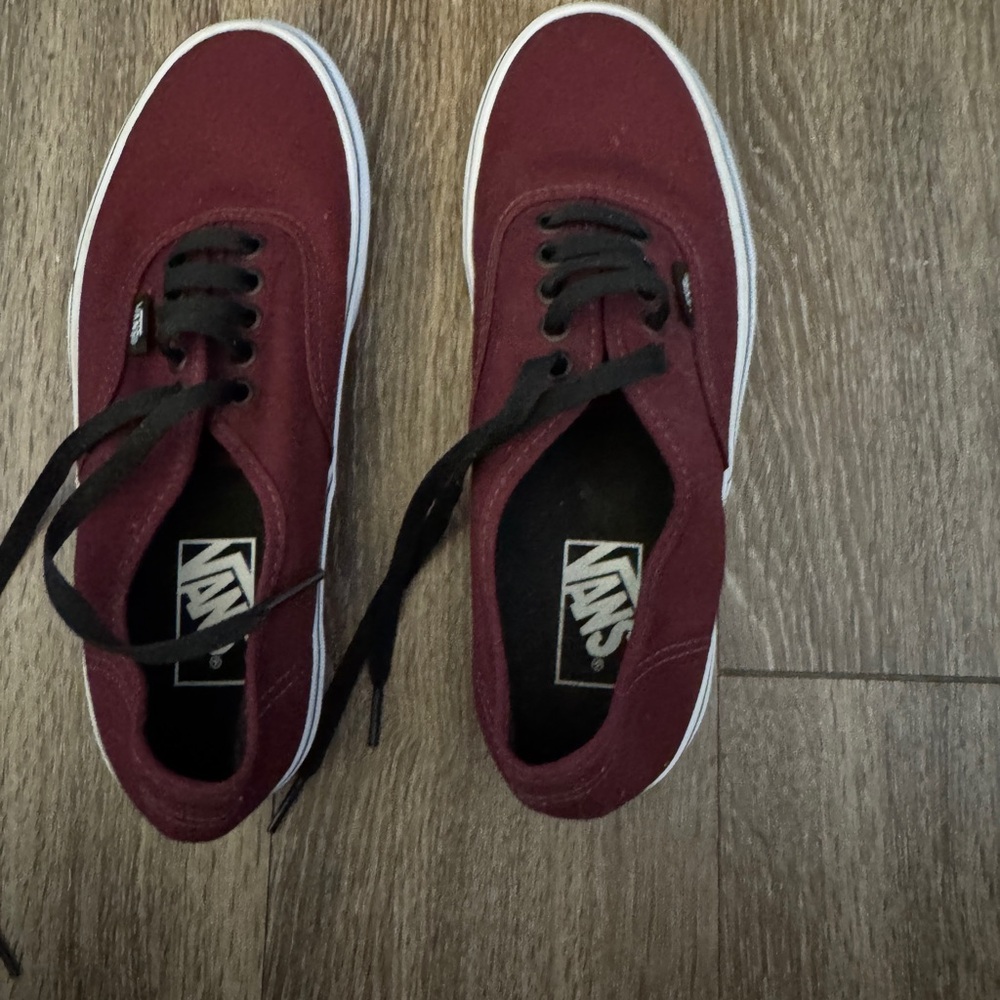 Vans Burgundy Athletic Shoes